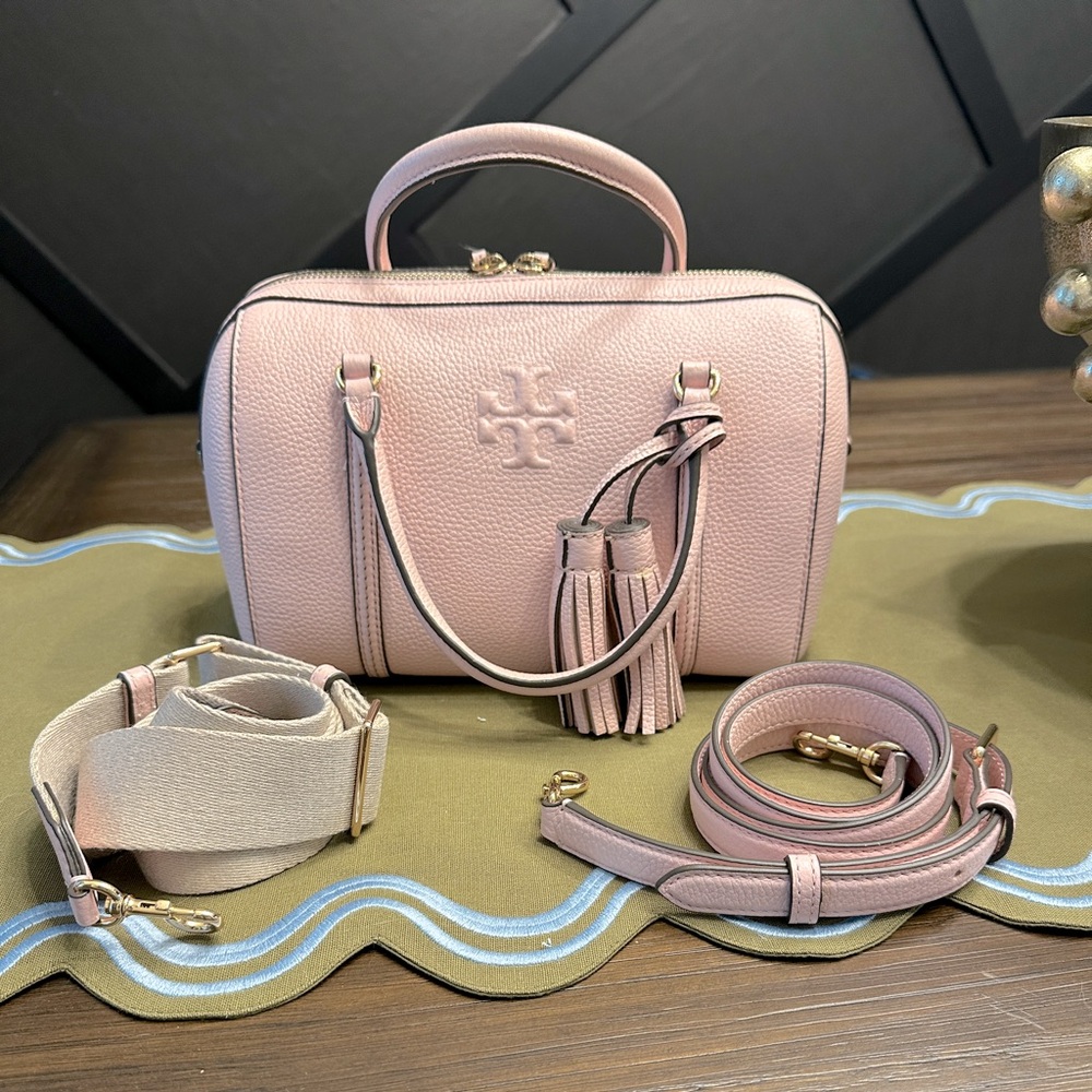 Tory Burch Barrel Handbag- SOFT LEATHER- TWO STRAPS INCLUDED